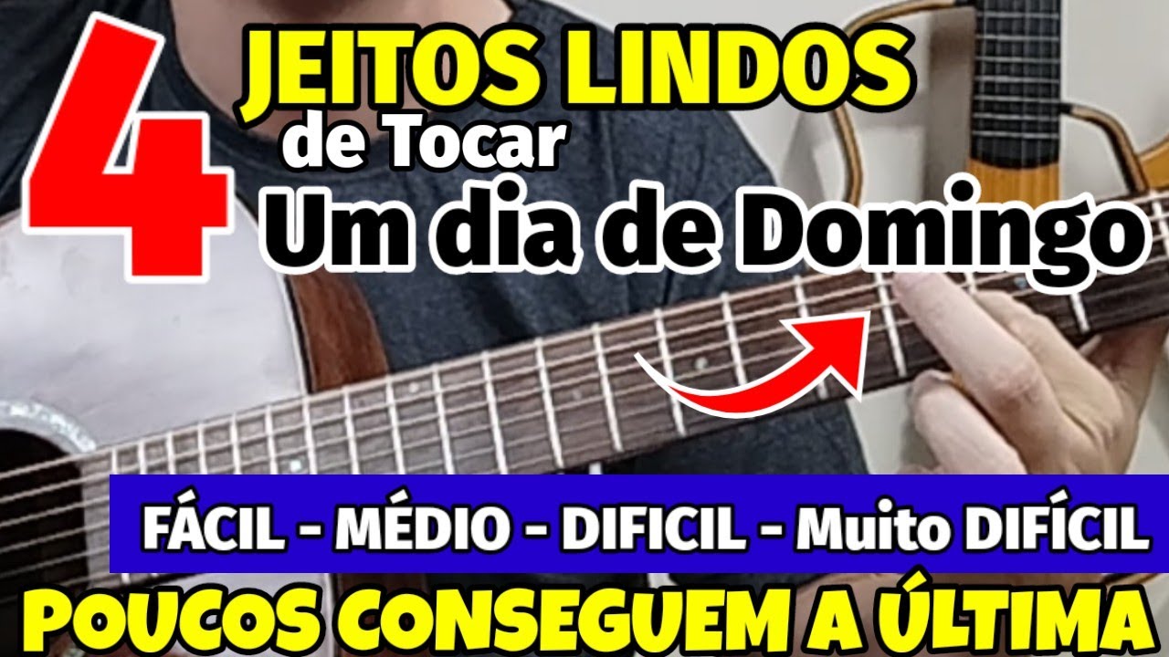 🎸A arte da rearmonização! 4 formas LINDAS de TOCAR UM DIA DE DOMINGO no VIOLÃO! Qual você consegue?