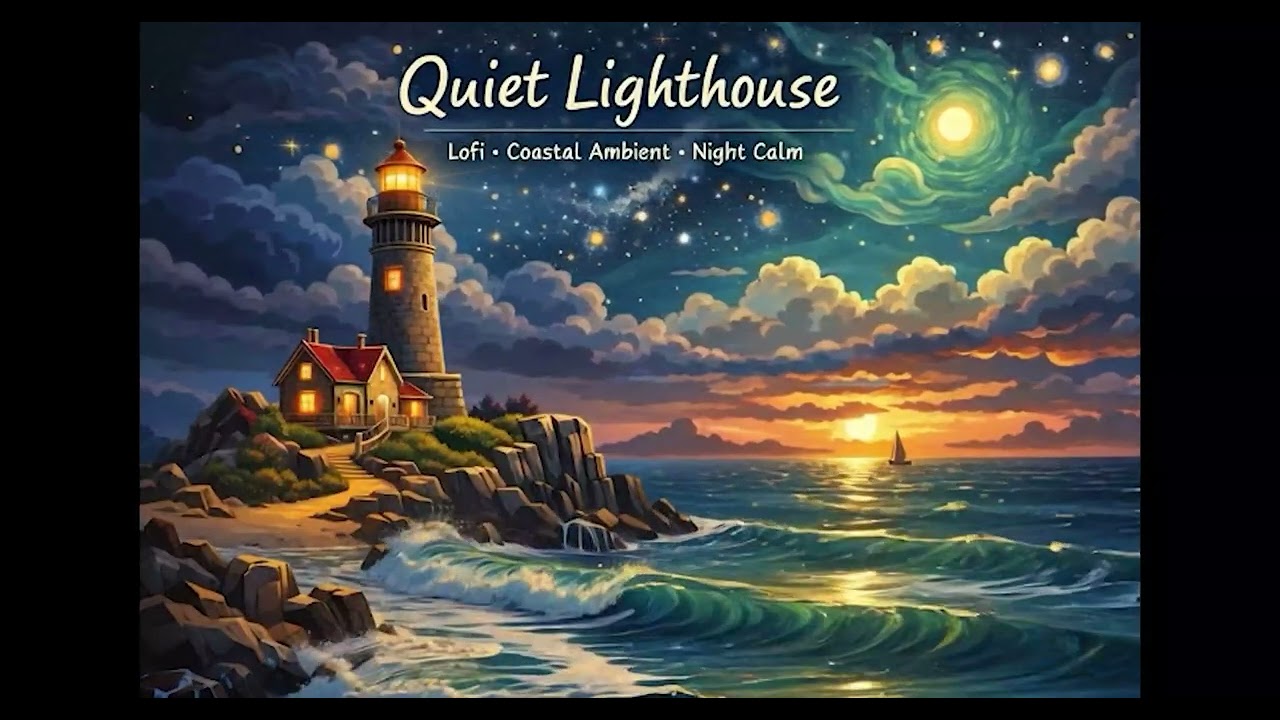 🕯️🌊 Quiet Lighthouse — Lofi · Coastal Ambient · Night Calm