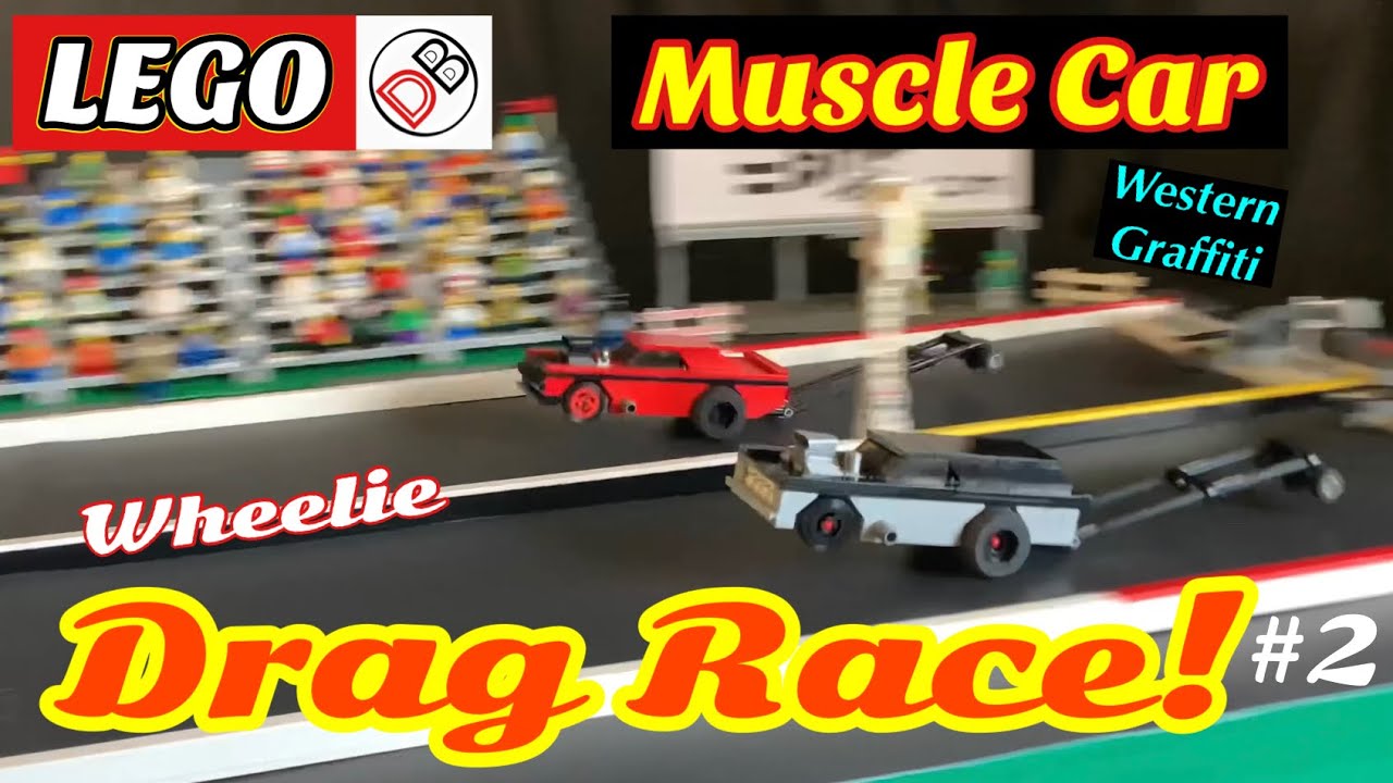 LEGO drag race | Muscle Car | Nomad | Pony Car | Race track | Dragster | LEGO MOC | @Dragbrick