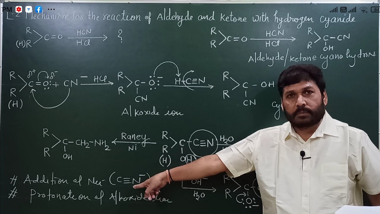L-2 Mechanism for the reactions of Aldehyde and Ketones with Hydrogen Cyanide for JEE NEET & BOARD