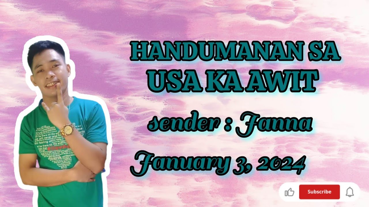 handumanan sa usa ka awit sender janna, january 3,2024