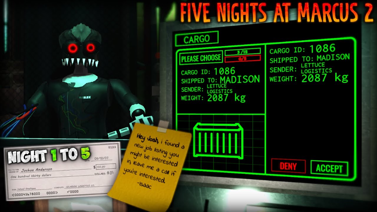 ROBLOX - Five Nights At Marcus 2 [Night 1 to 5] - [Full Walkthrough]