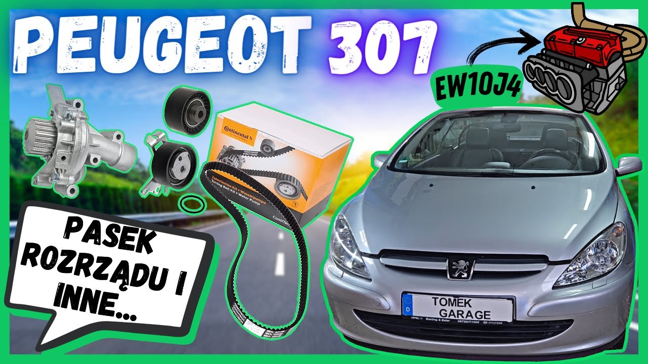 Wymiana Paska Rozrządu i Pompy Wody 🥴 Peugeot 307 - EW10J4 (RFN) - 2.0 16V