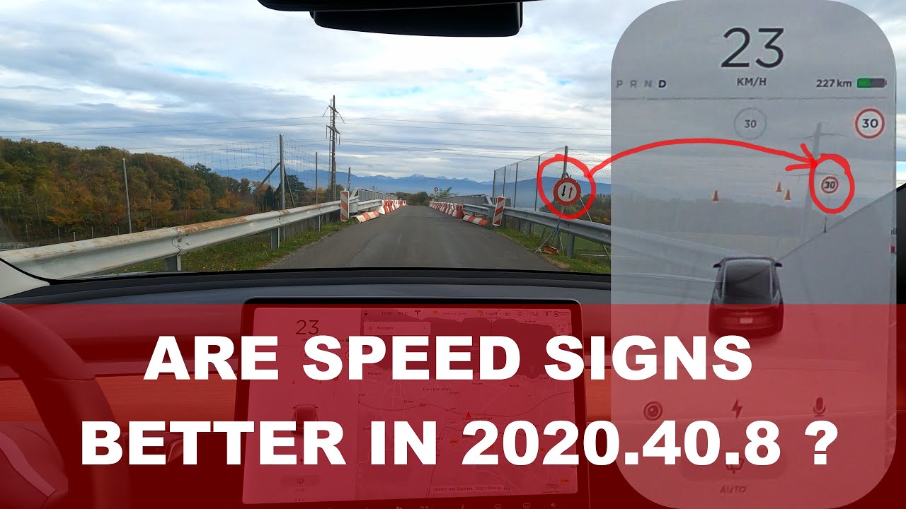 Speed sign recognition and glovebox locking in 2020.40.8