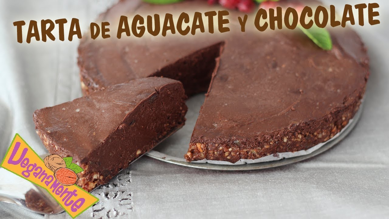 TARTA de AGUACATE y CHOCOLATE, Receta CRUDIVEGANA Deliciosa | Veganamente