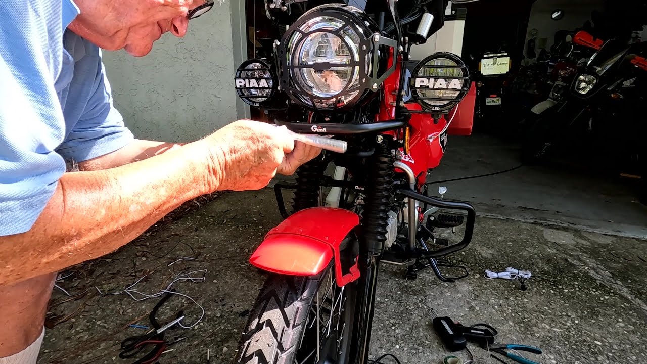2021 Honda Trail 125 - Installing PIAA Driving Lamps on my Honda Trail 125