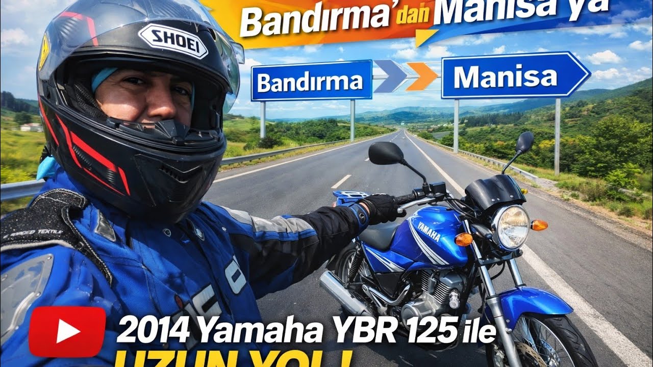 YAMAHA YBR 125 ile Bandırma Manisa Uzunyol. #motosiklet #uzunyol #ybr125