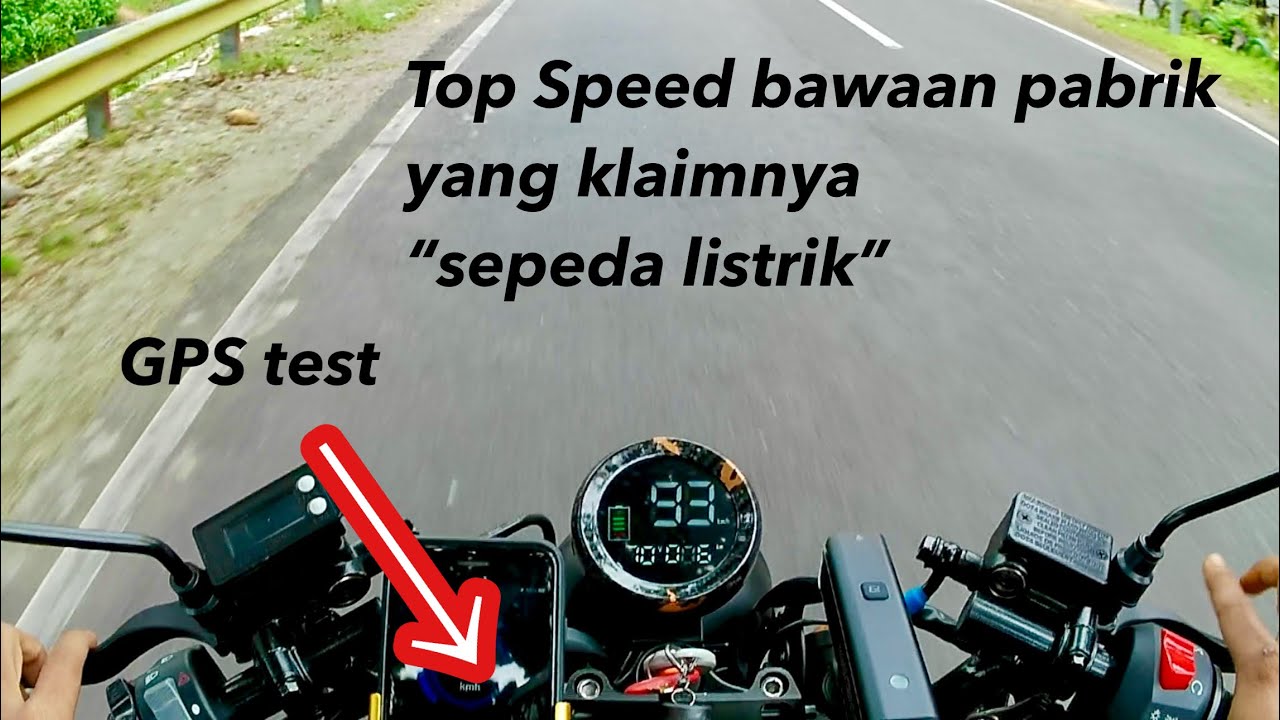 Top speed Goda 199 Max Monkey Mecha Kingkong Uji kecepatan GPS di sepeda listrik ganteng