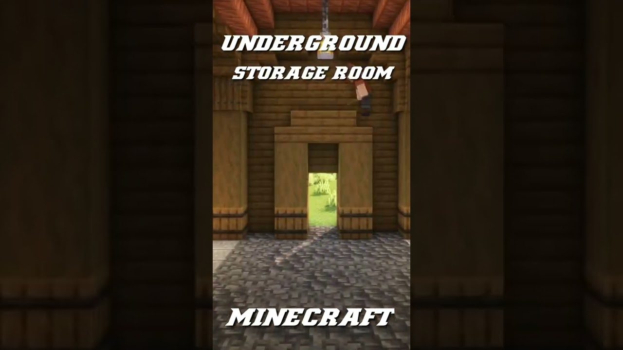 how to build underground storage room minecraft #shorts #shortvideo #minecraft