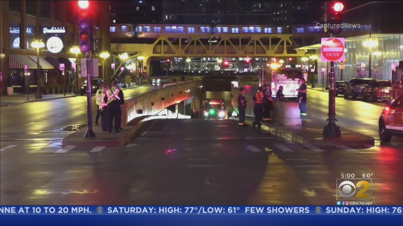 Chicago River Flowing Into Lake Michigan, People Rescued From Lower Wacker