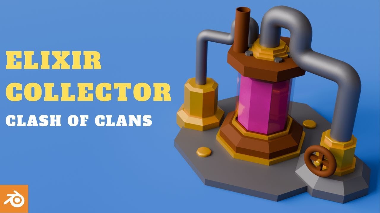 Elixir Collector | Clash of Clans 3D Modeling Tutorial &ndash; Made in Blender