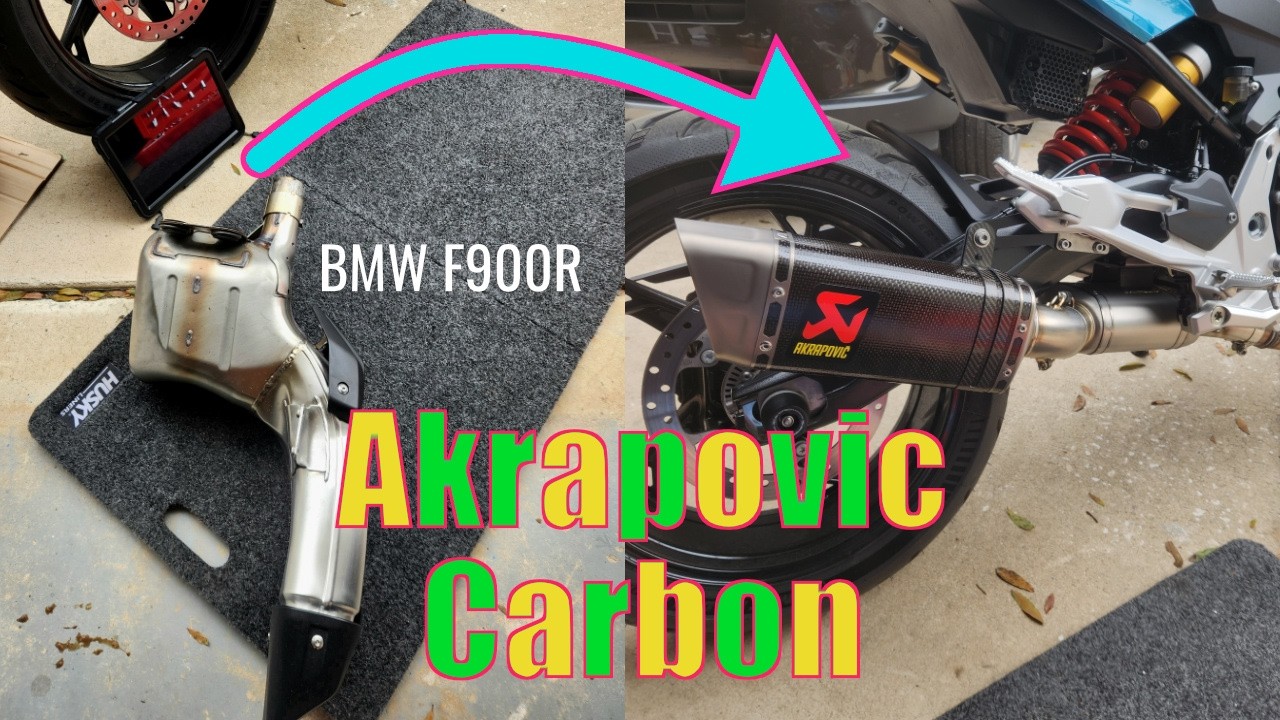 2026 BMW F900R - from stock to Akrapovic Carbon slip on