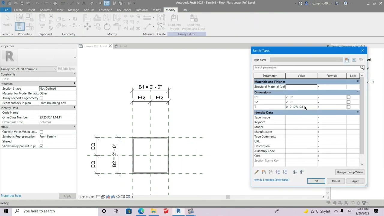 Revit_Structural Column Family Creation