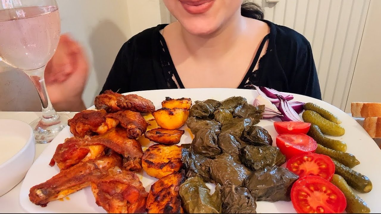 #mukbang #asmr Fried chicken and wrap