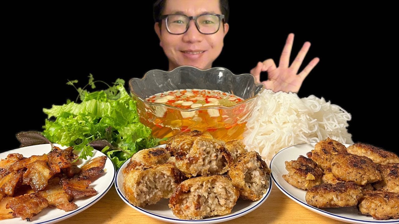 ASMR MUKBANG/eat bun cha Hanoi