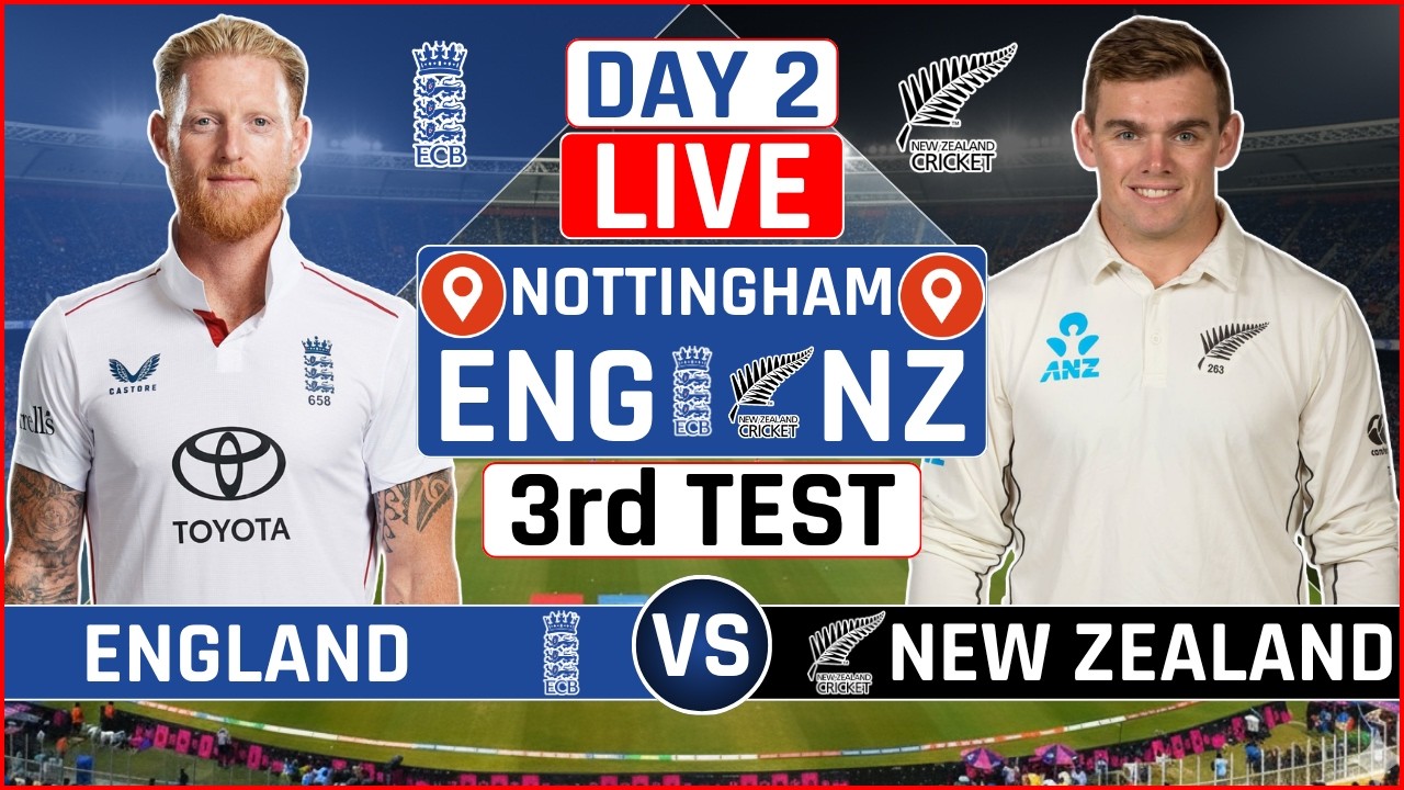 England vs New Zealand 3rd Test Live Score | ENG vs NZ 3rd Test Day 2 Live Audio Commentary