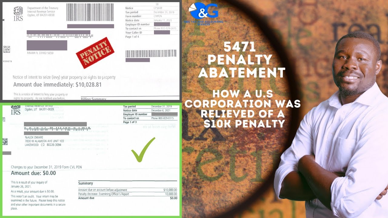 5471 Penalty Abatement: How a U.S Corporation was relieved of a $10K Penalty