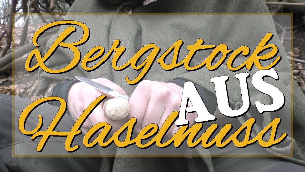Bergstock aus Haselnuss - Waldkult, Wanderstock, Bushcraft, DIY