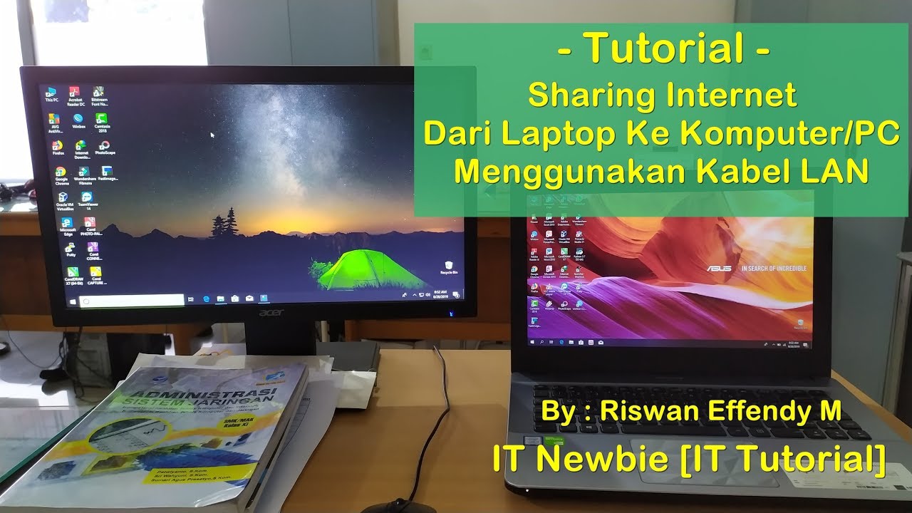 Sharing Internet dari Laptop ke Komputer/PC menggunakan Kabel LAN