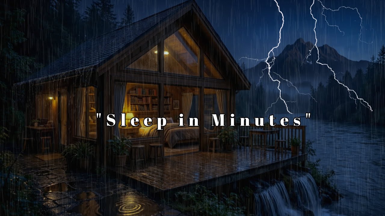 🔴 Peaceful Rain Sounds | Gentle Night Rain to Sleep FAST  Rainy Forest Cabin Ambience for Deep Sleep