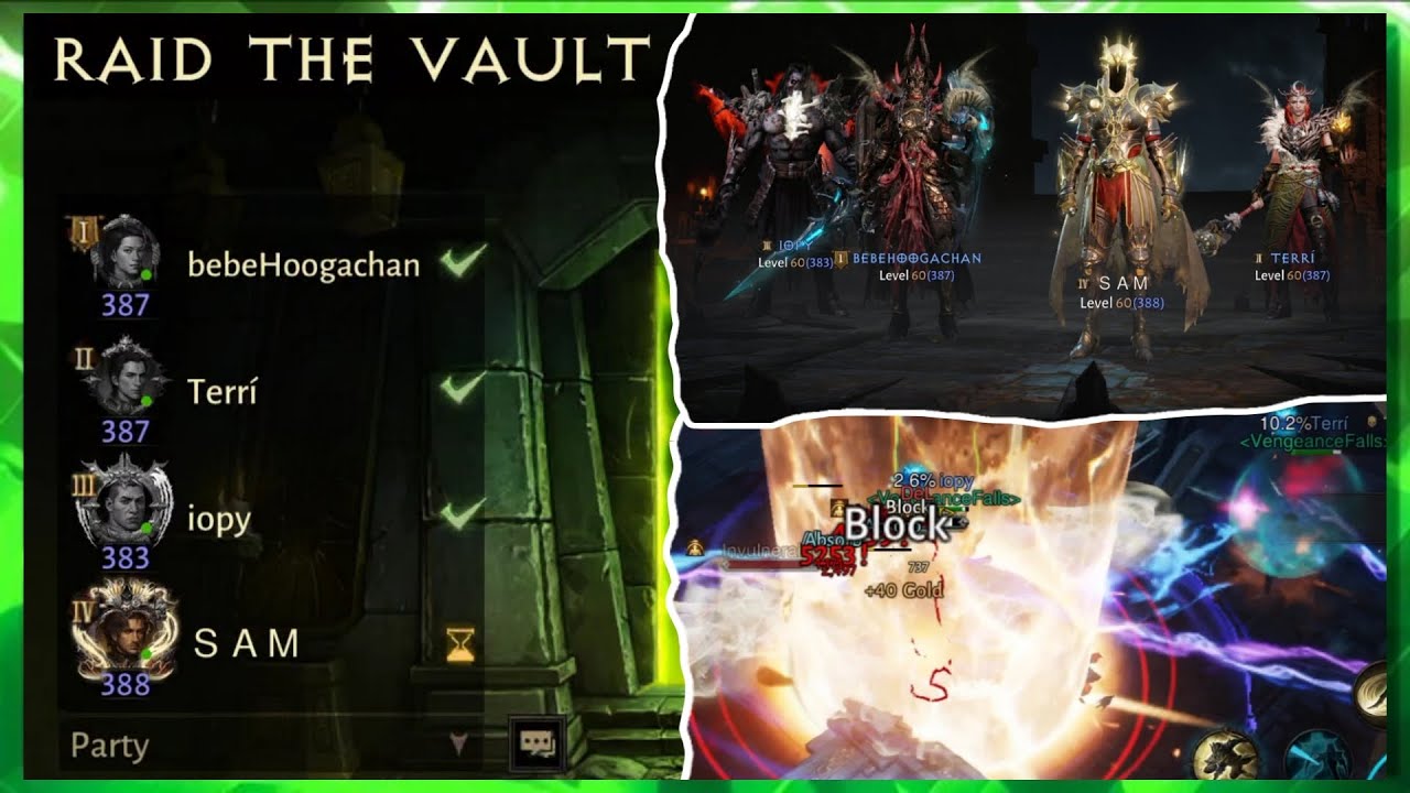 Diablo Immortal Vault Raid With My Friends |  Shadows VS Immortals