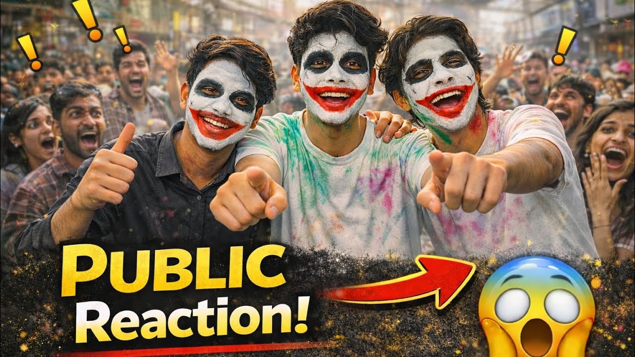 Holi Par Joker Banke Public Ko Dara Diya 😱 | Public Reaction Prank 2026