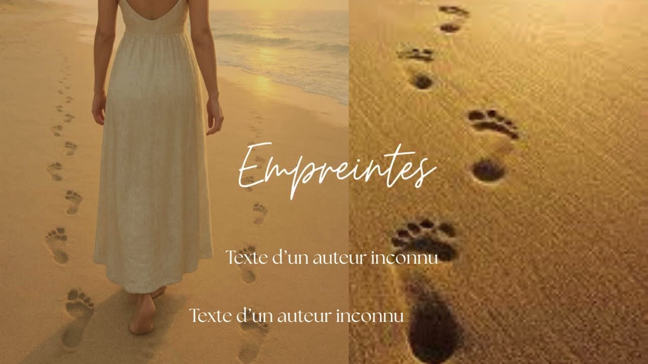 Empreintes -  Une nuit j'ai fait un rêve, j'ai rêvé que je marchais sur le sable, avec le Seigneur..