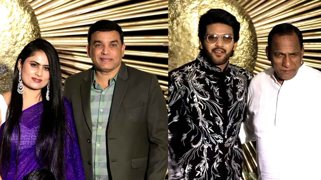 Produce Dil Raju and Naveen Polishetty and Malla Reddy Visits Vijay Devarakonda Rashmika Marriage