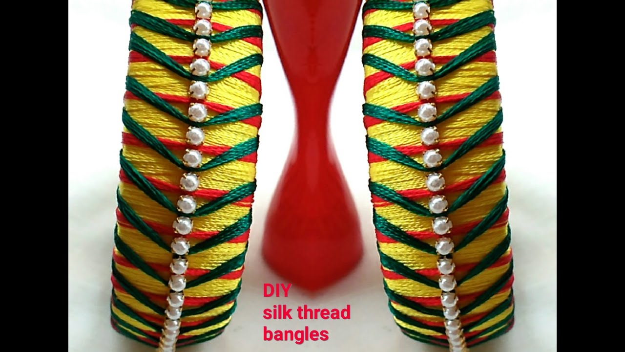 DIY IDEAS|How to make SILK THREAD bangles..!!