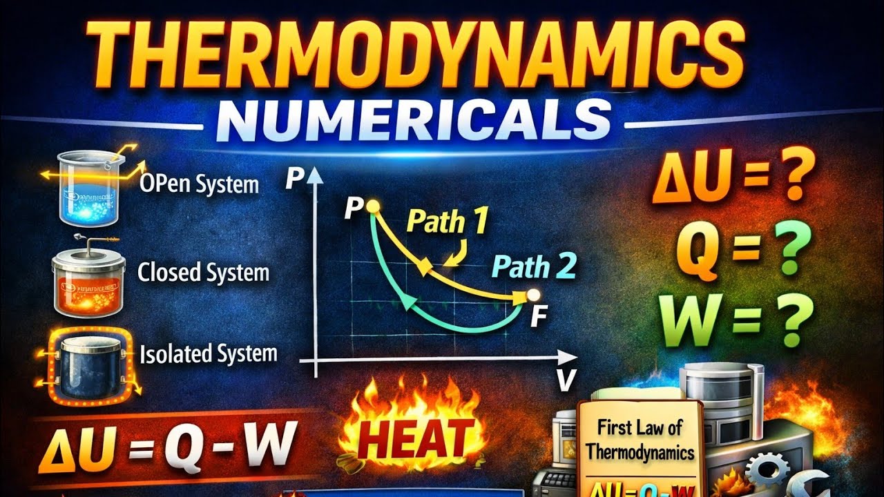 Thermodynamics | Numerical | Isothermal and Adiabatic Process | Work done 