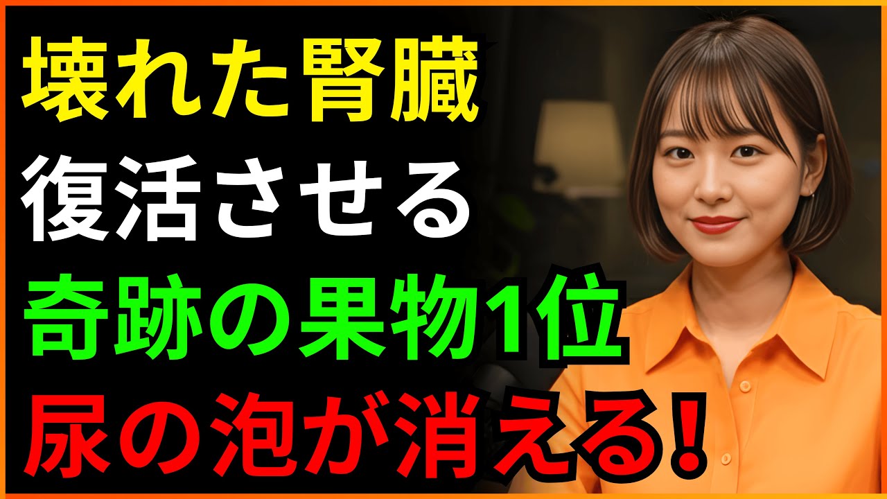 腎臓の健康を取り戻す奇跡の果物TOP3！尿の泡が完全に消えて、腎臓が活力を取り戻します！