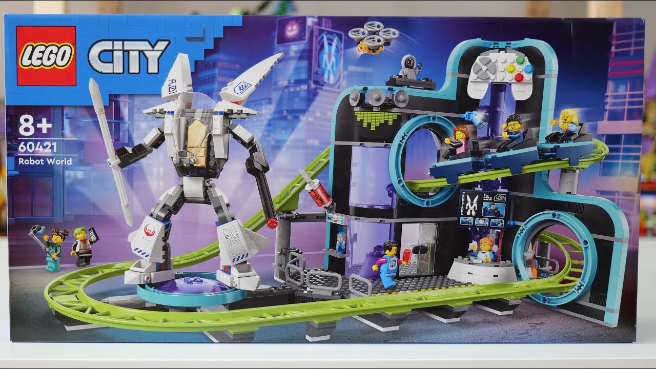 LEGO City 60421 Парк американских горок Robot World — обзор LEGO Speed ​​Build