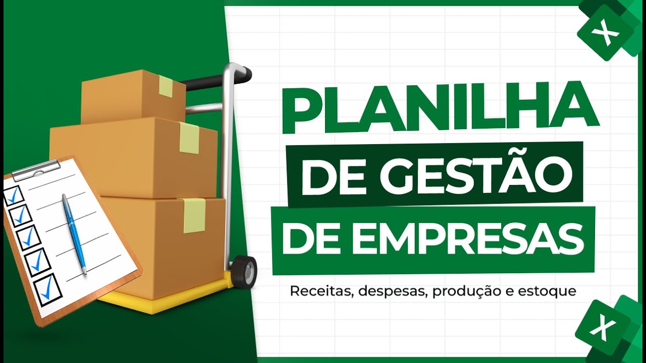 Planilha de Gestão de Empresas - Receitas, Despesas, Produção e Estoque