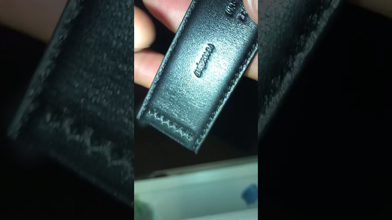 Как снять ремень Coach с пряжки, обрезать ремень до нужного размера. Двусторонний ремень.