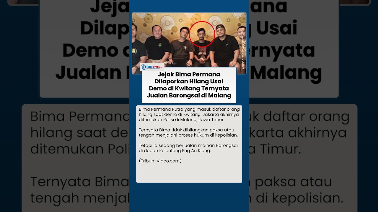Kronologi Hilangnya Bima Permana Putra hingga Ditemukan Jualan Mainan Barongsai di Malang