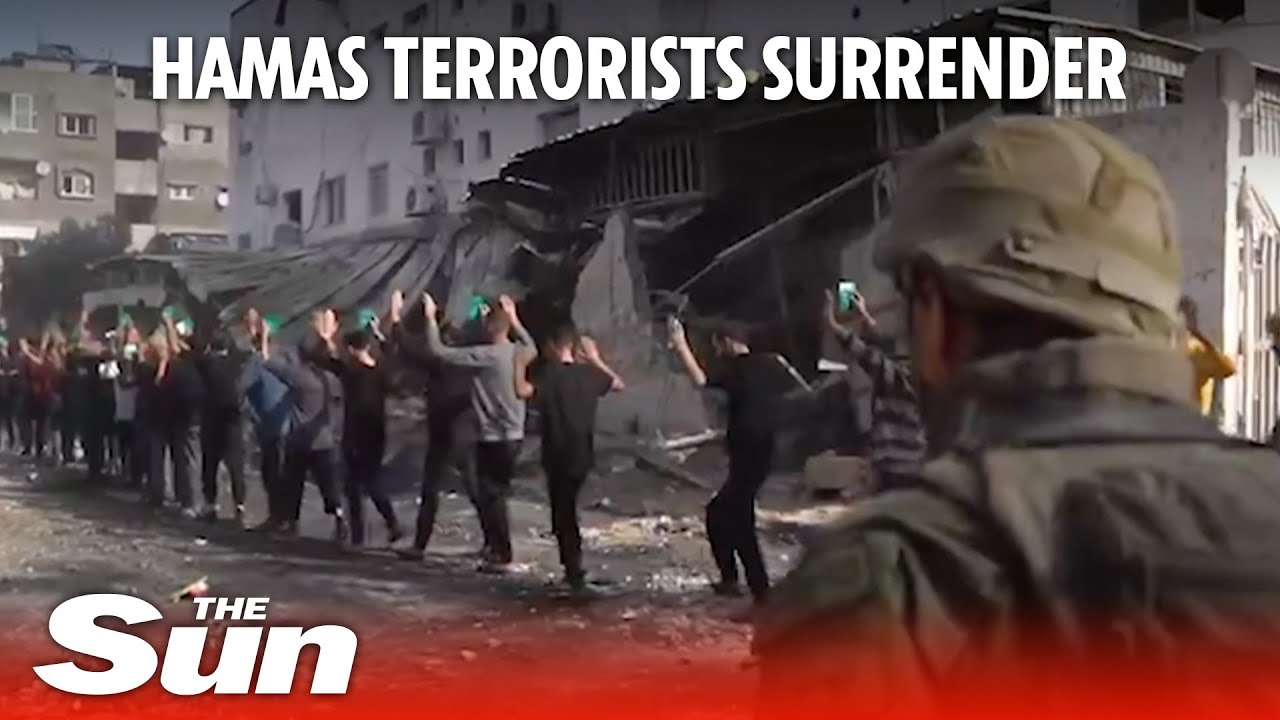 Israeli forces arrest dozens of surrendering Hamas terrorists at Kamal Adwan Hospital in Gaza