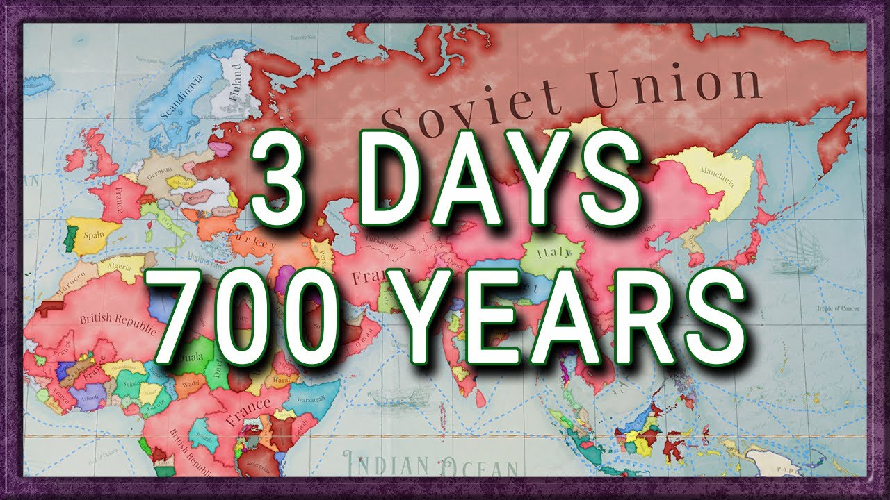 I left Victoria 3 running for 3 days - A.I only Timelapse