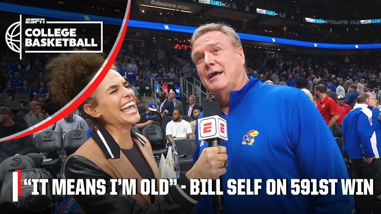 'IT MEANS I'M OLD' - Bill Self on becoming Kansas' win leader 🏆👴 | ESPN College Basketball