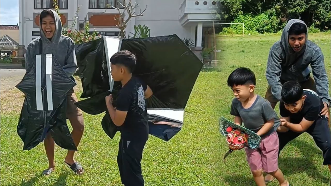 Irvan Maen Layangan Dan Maen Barong Di Lapangan