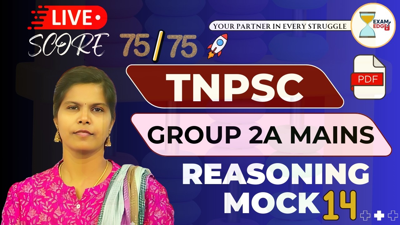 TNPSC Group 2A Mains Reasoning 2026 - Revision Mock 14 #tnpsc #group2amains #divyareasoning