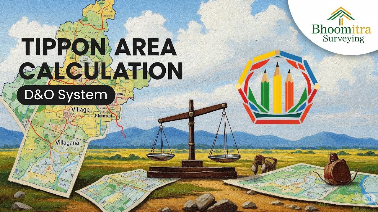 #3 Tippon Area calculation D&O System | Licensed Surveyors Telangana | How to Calculate Tippon Area