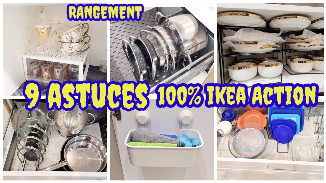 9 ASTUCES RANGEMENT CUISINE  IKEA ACTION #hacks #ikeahacks #ikea #rangement #organisation #action