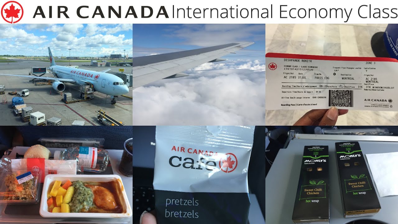 Air Canada ECONOMY Class: Paris Charles De Gaulle to Montreal Trudeau