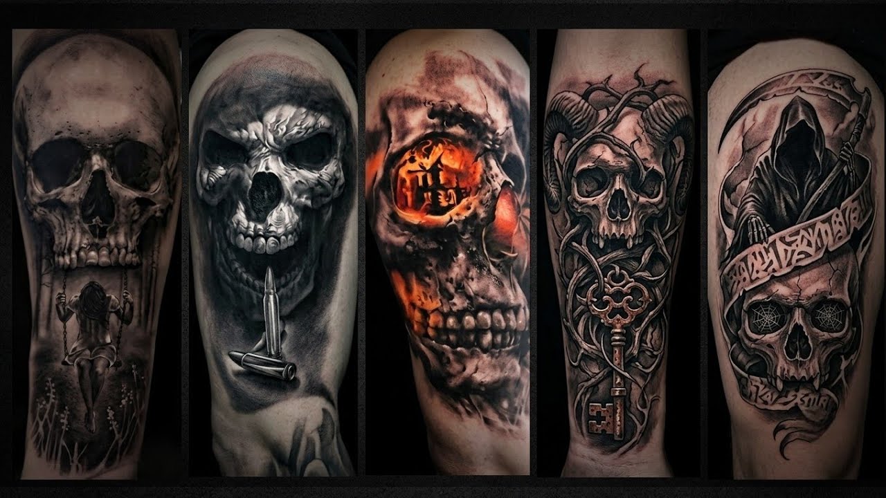 Scary Skull Tattoos With Powerful Quotes for both Men & Women Pt.1 || Trigger Tattoo