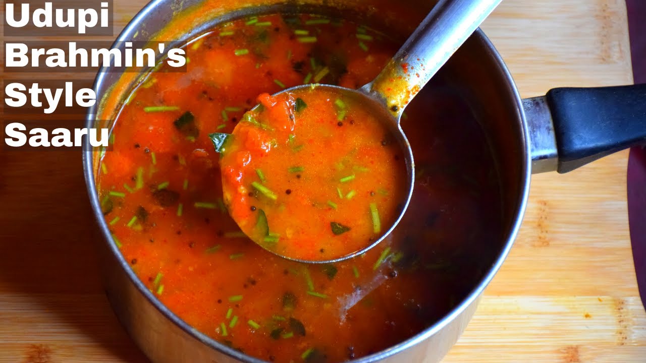 Udupi Brahmin's Style Saaru Recipe - Udupi Rasam - ಉಡುಪಿ ಸಾರು Recipe by (HOME CHEFS COOKING)
