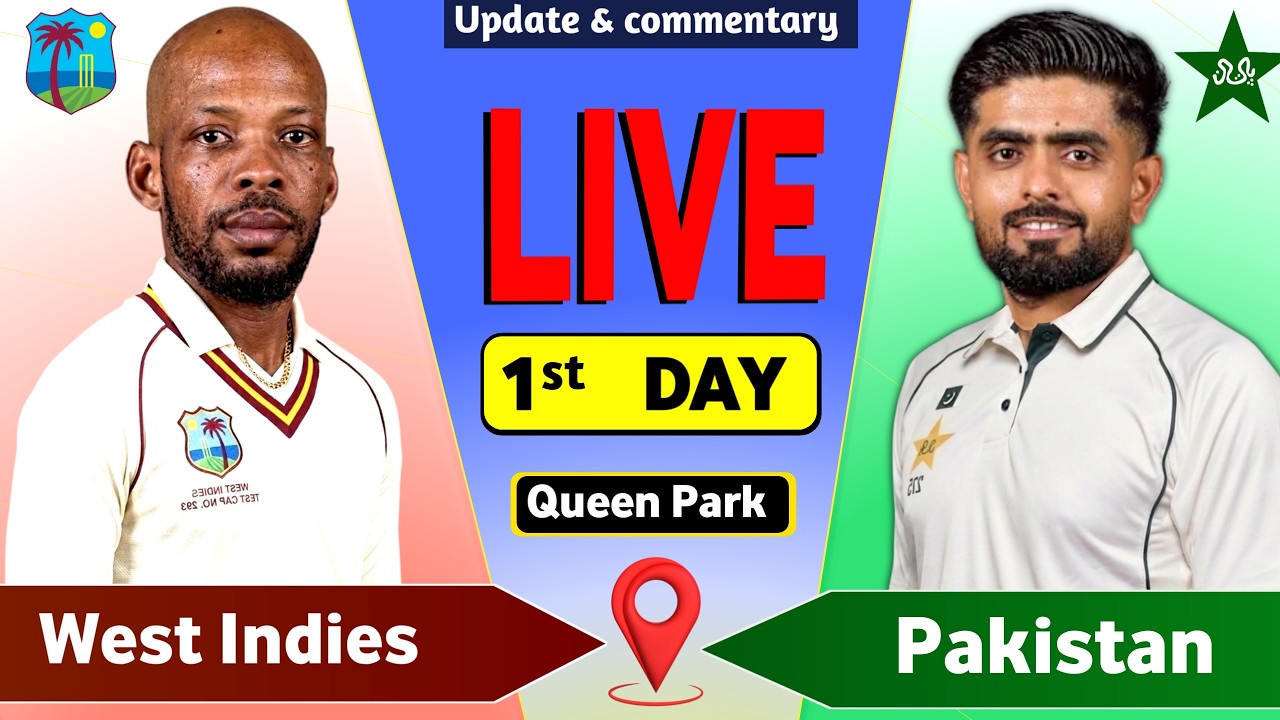 Pakistan vs West Indies Live Match Today | PAK vs WI 2nd Test  Live Cricket Score & Commentary