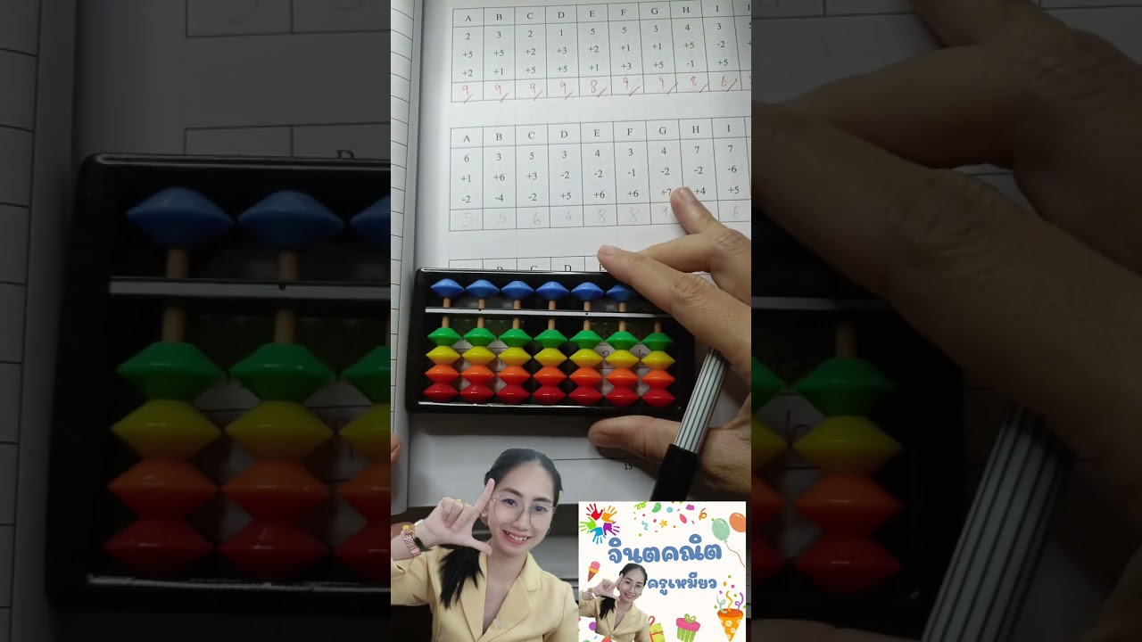 การใช้ลูกคิด หลักหน่วย