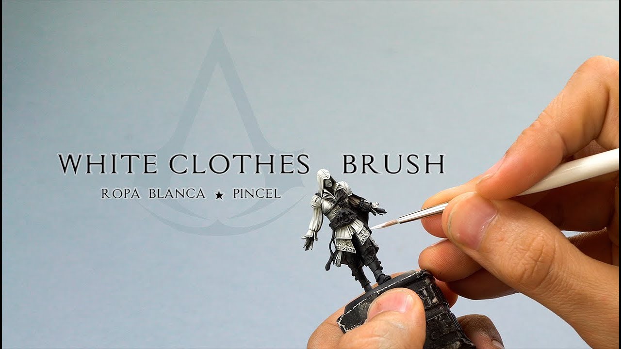 How to paint white clothes (brush) / Como pintar ropa blanca (pincel) ASSASSIN´S CREED