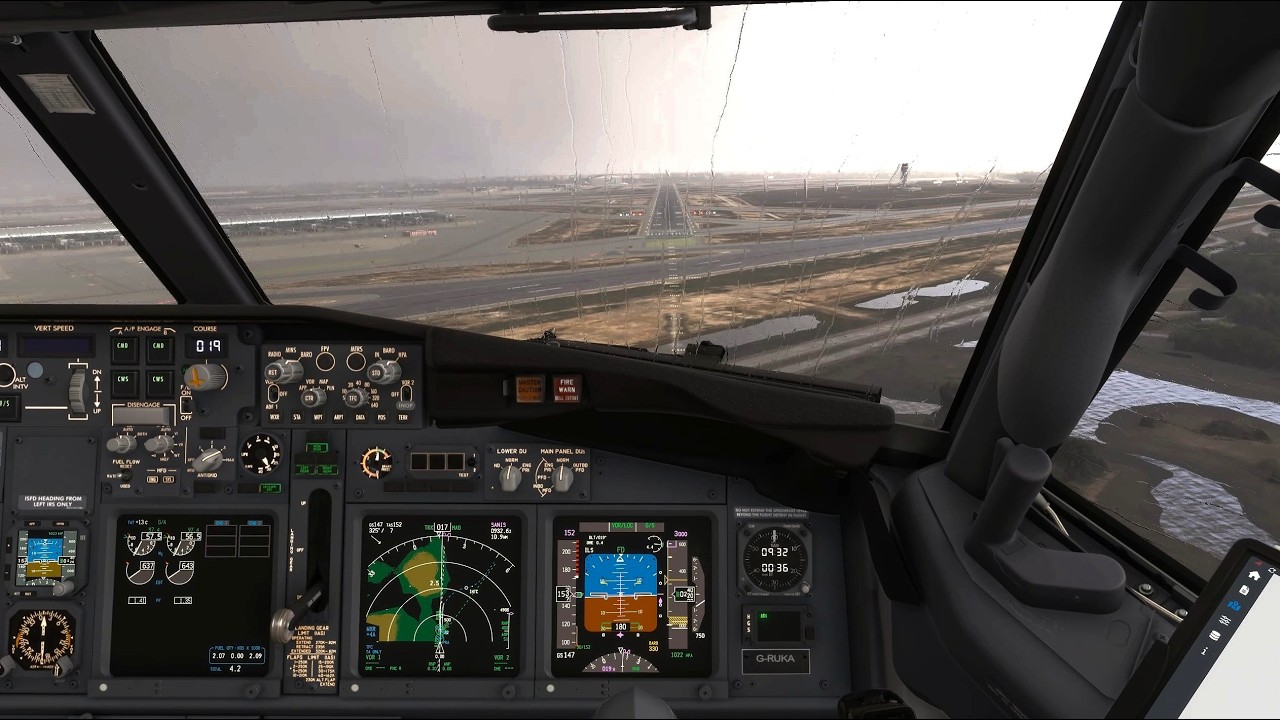 Rainy Approach Into Barcelona! -- B738 -- MSFS2024 -- Ryanair OPS
