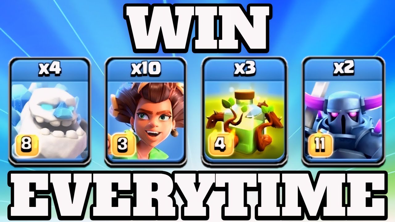Ice Golem + Root Rider + Pekka + Overgrowth Spell = Win Everytime!! Easy Th16 Attack Strategy 2024